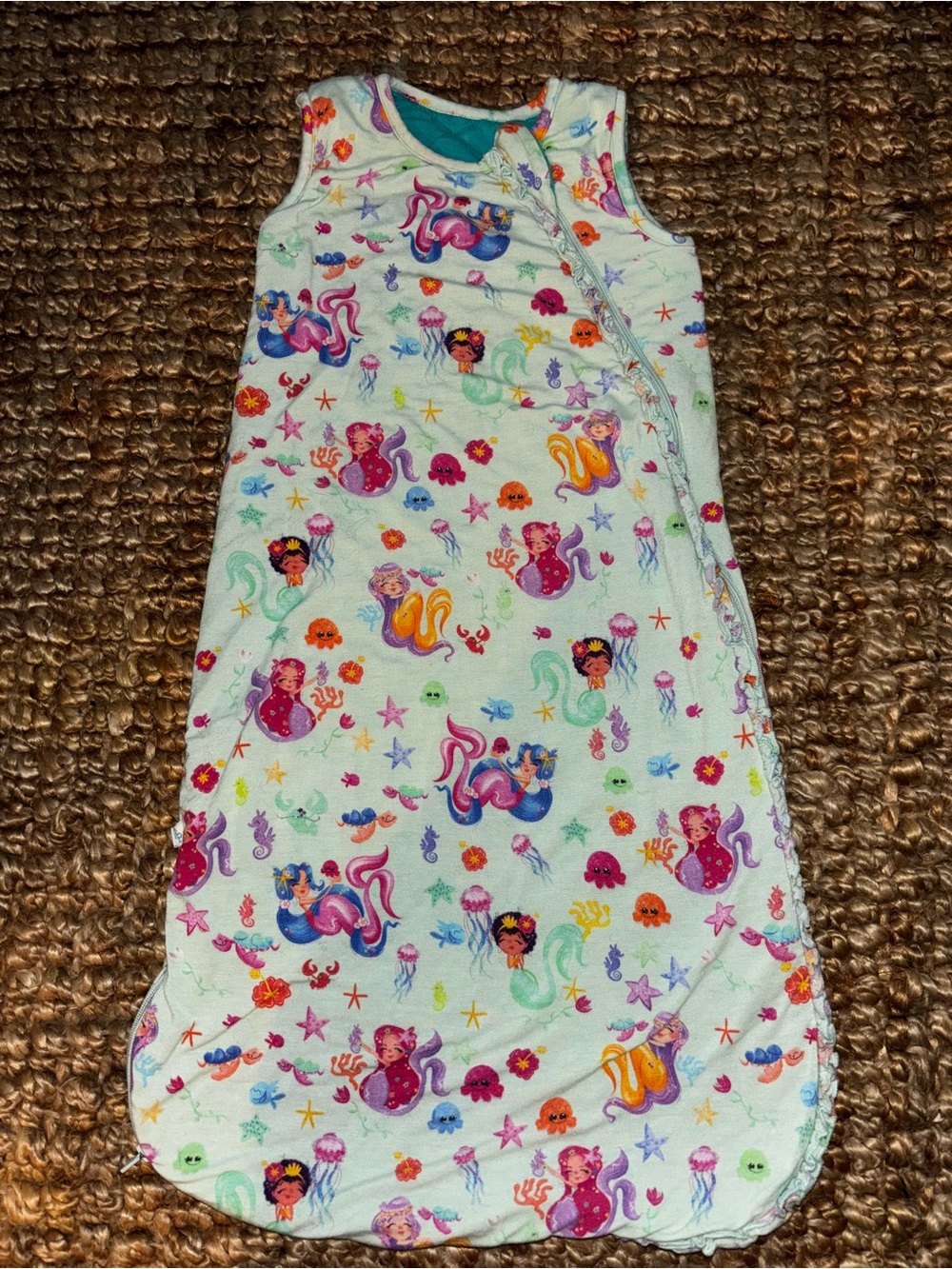 Posh Peanut Mint Mermaid Print Sleep Sack